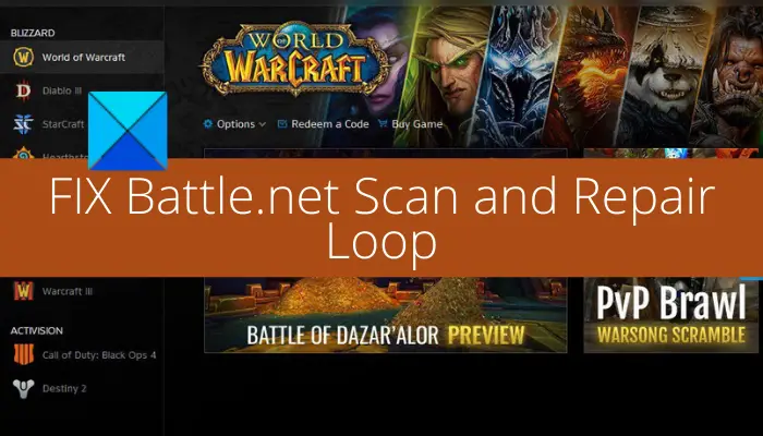 Fix Battle.net Scan and Repair Loop on Windows PC